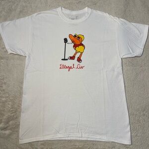 Illegal Civ Civilization White Graphic T Shirt Mens L Skater Streetwear Rare Vtg